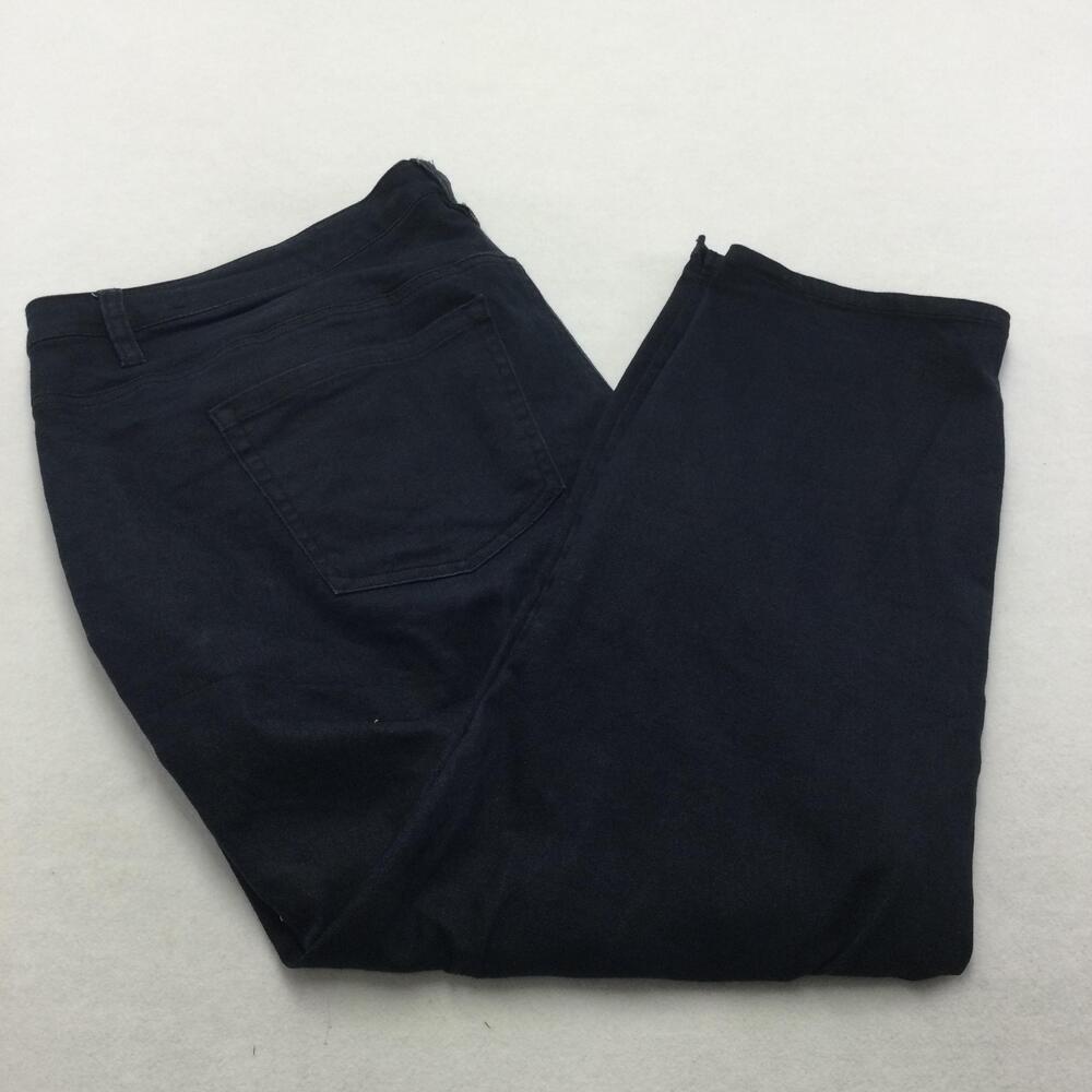 Lane Bryant Jeans Womens 24 Blue Dark Wash Straight Stretch High Rise Denim